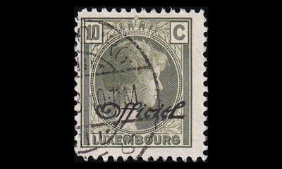 Luxemburg 155 o Virkamerkki 10 C (1928)