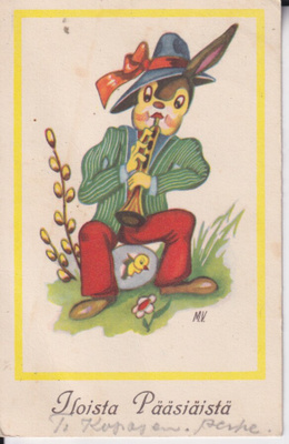 Iloista Pääsiäistä. Tipu, muna , soittaja , e66