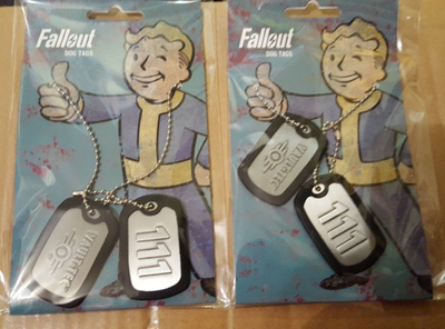 FALLOUT  - dog tags set   - HEAD HUNTER STORE.