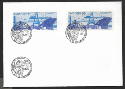 Ruotsi - Containertransport FDC 1971 (Fac. 2x728)