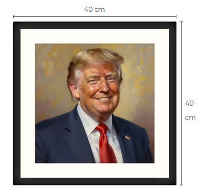 Uusi uniikki Donald Trump art print taulu 40 cm x 40 cm
