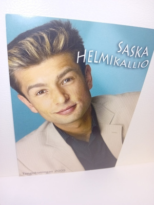 Fanikortti Saska Helmikallio  ( SIGNED  / NIMIKIRJOITUS  )