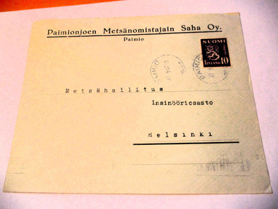 1947 Paimio Paimionjoen Metsänomistajien Saha Oy