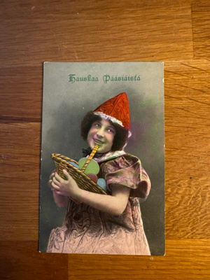 Hauskaa pääsiäistä vanha kulkenut kortti