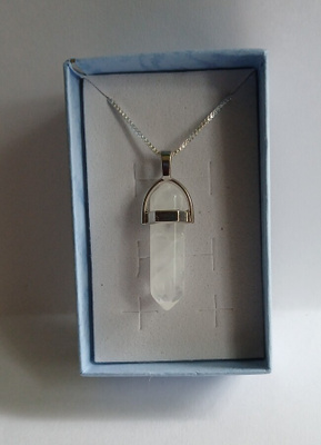 Valkoinen Opaali Chakra & Hopeaketju