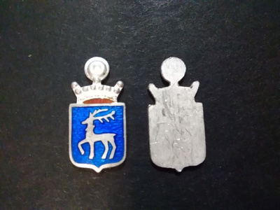 Ahvenanmaa Åland  vaakuna hopea  emal 15x8 mm leimattu