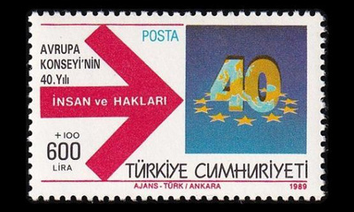Turkki 2856 ** Euroopan neuvoston 40v (1989)