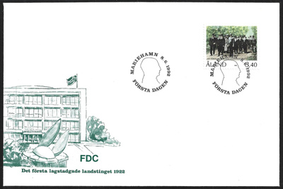 FDC Åland 1992 Ensimmäiset Maakuntapäivät LaPe ÅL 061