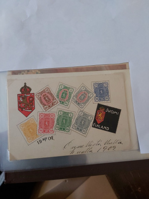 postimerkki aiheinen vaakuna Kortti