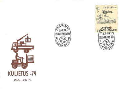 HELSINKI 2.6.79 KULJETUS 79 ERIKOISLEIMA JA -KUORI 1,10MK EU