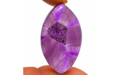 Ametisti fanttomi kärki 47.72 ct kärrynpyörä vyöhykkeinen