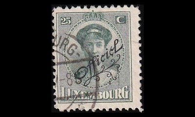 Luxemburg 115 o Virkamerkki 25 C (1922)