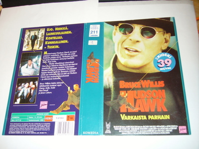 Vhs kansipaperi Fix - HUDSON HAWK  (Sis.postikulut)