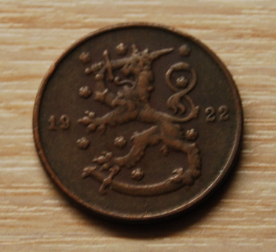 Suomi,10 Penniä 1922