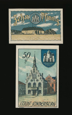 Saksa Notgeld 10, 50 Pfg, Sonderburg 1920