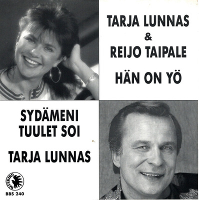 TARJA LUNNAS & REIJO TAIPALE: Hän On Yö / Sydämen  7" kannet