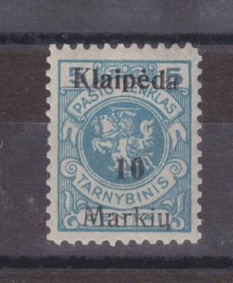 Saksa reich Memel 1923  Mi 129 I  pieni liimavika