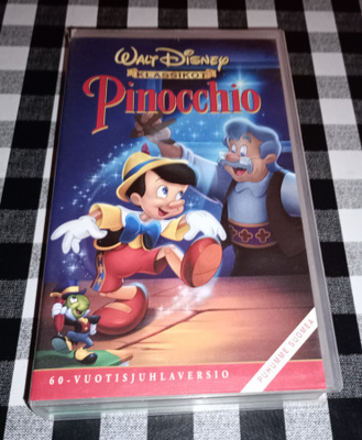 PINOCCHIO  WALT DISNEY 60-VUOTISJUHLAVERSIO VHS