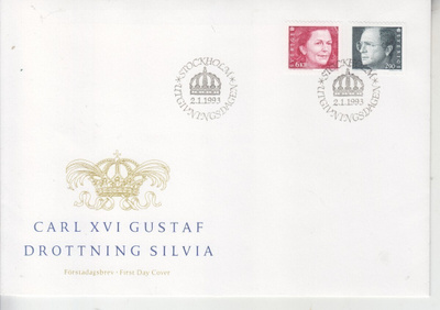 Ruotsi FDC 1993 Kuninkaallisia