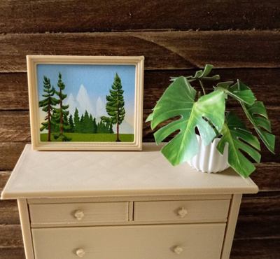Nukkekoti miniatyyri taulu 1:12