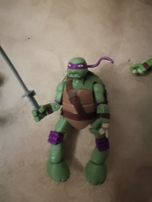 Turtles hahmo n.15 cm 2000  violetti huivinen ninja