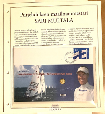 Sari Multala purjehduksen MM 2010, rahakirje kulta 99,99%