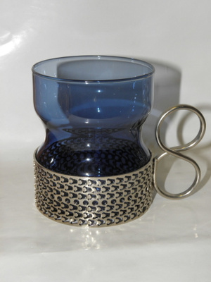 Iittala Sarpaneva sininen TSAIKKA lasi,,, 1 kpl