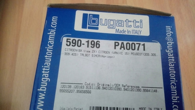 Citroen, Peugeot, Talbot Vesipumppu BUGATTI PA0071, 590-196