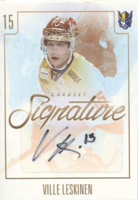 2017-18 Cardset VILLE LESKINEN Jukurit Signature nimmari