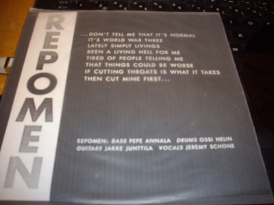 7" single : REPOMEN : Fear and Loathing