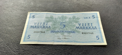 5 mk 1963 Litt.A, ALE-Mäk, K-sarjaa