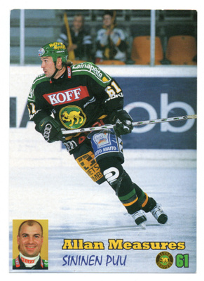 Postikortti ALLAN MEASURES . Puolustajs  Ilves. Tampere.