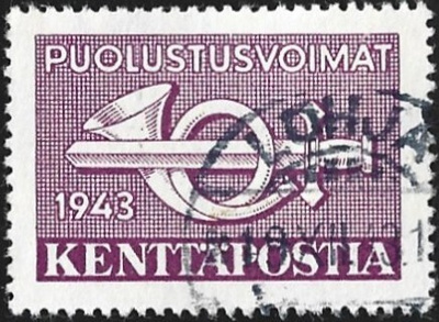 1943 KP 3 Suuri  Violetti  leimattu  LaPe KP 3