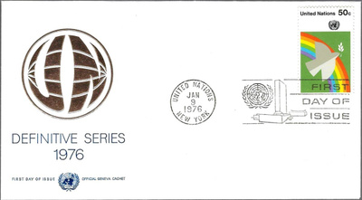 1976 FDC UNITED NATIONS 9.1.1976 DEFINITIVE SERIES