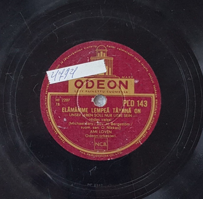Savikiekko 1956 - Ami Loven - Odeon PLD 143