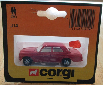 Mercedes-Benz 240 D W115 Saloon 4D Red 1974 Corgi J14 1:64