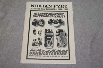Nokian Pyry Jääkiekko II div. sarjakausi 2001-2002