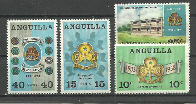 PARTIO-aiheinen sarja ANGUILLA Karibia 1968 *