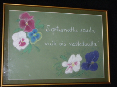 SORTUMATTA SOUDA VAIK OIS VASTATUULTA - Aforismi taulu