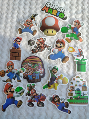 Super Mario ja Luigi tarrat 15kpl