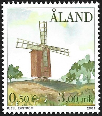 Åland 2001  Tuulimyllyt  3,00 mk ** LaPe 192