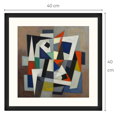Uusi uniikki Kubismi art print taulu 40 cm x 40 cm