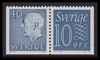 Ruotsi 522-430bEEu ** Gustaf-numero vihkopari (1962)
