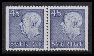 Ruotsi 586DD ** Gustaf VI 45 öre vihkopari (1967)