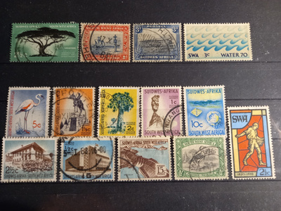 NAMIBIA SWA pieni levyllinen vanhoja merkkejä o