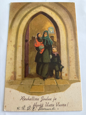 Postikortti 1940-luvulta, sign.