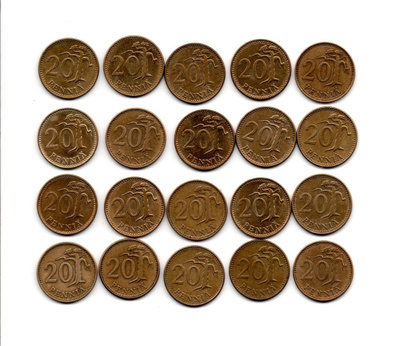 20 penniä 20 kpl