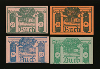 Itävalta Notgeld 20, 2x30, 50 Heller, Buch 1920