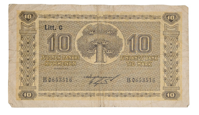 10 Markkaa 1922 Litt. C B0653516