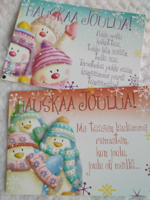 Joulukortit 2kpl *hauskaa joulua*
